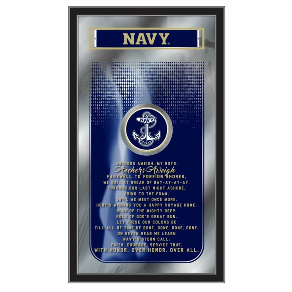 Holland Bar Stool Co US Naval Academy NAVY 26" x 15" Fight Song Mirror MFghtUSNavA